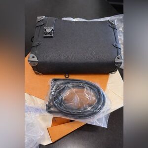 Black Textured Box with Strap